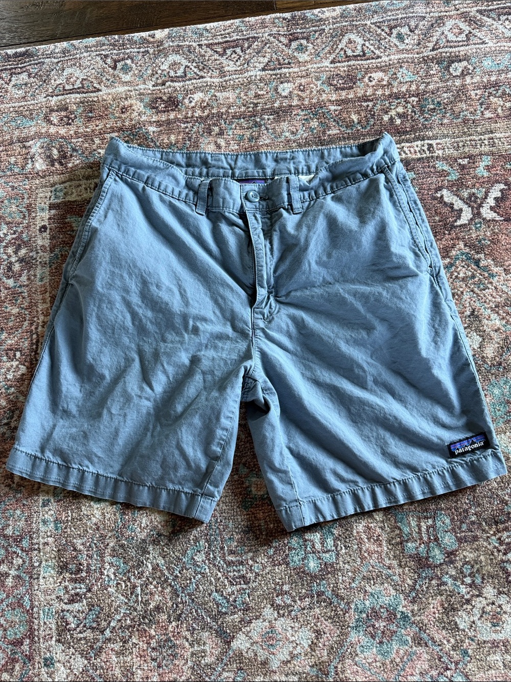 Patagonia Men’s Organic Cotton Slate Blue Hybrid Shorts
